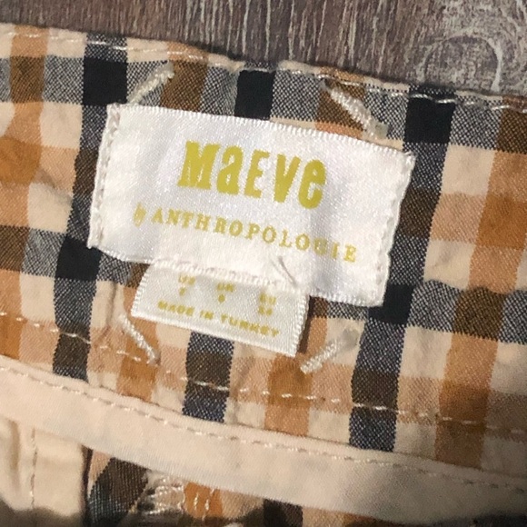 Maeve Pants Women's 2 Gingham Plaid High Rise Wide Leg Academia Trouser Spring - Picture 2 of 7